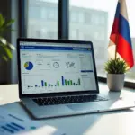 Рабочее место с открытым онлайн-бухгалтерским ПО Тинькофф, Контур.Эльба и Моё дело для ИП на УСН в России